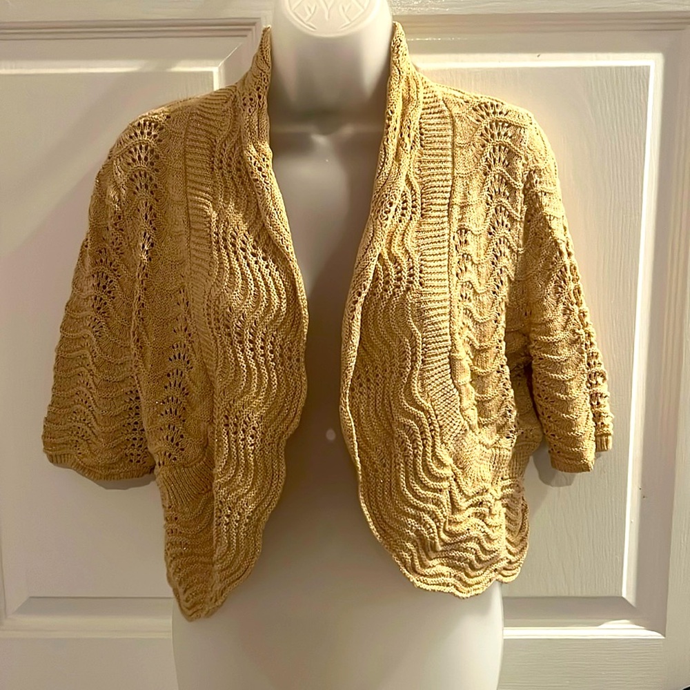 LIGHTWEIGHT KNIT SWEATER CROPPED JACKET - Picture 2 of 2